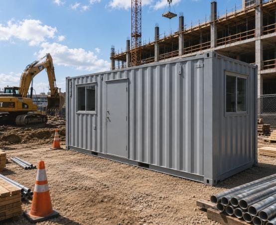 container offices can be stacked or interconnected to create multi-level office spaces for larger teams or specialized work areas